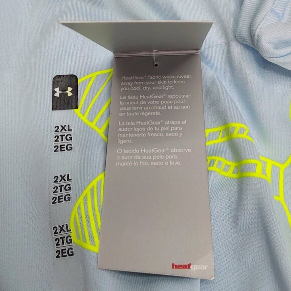 UNDER ARMOUR 'HEATGEAR' LOOSE FIT REFLECTIVE BACK GRAPHIC TEE - Picture 15 of 16
